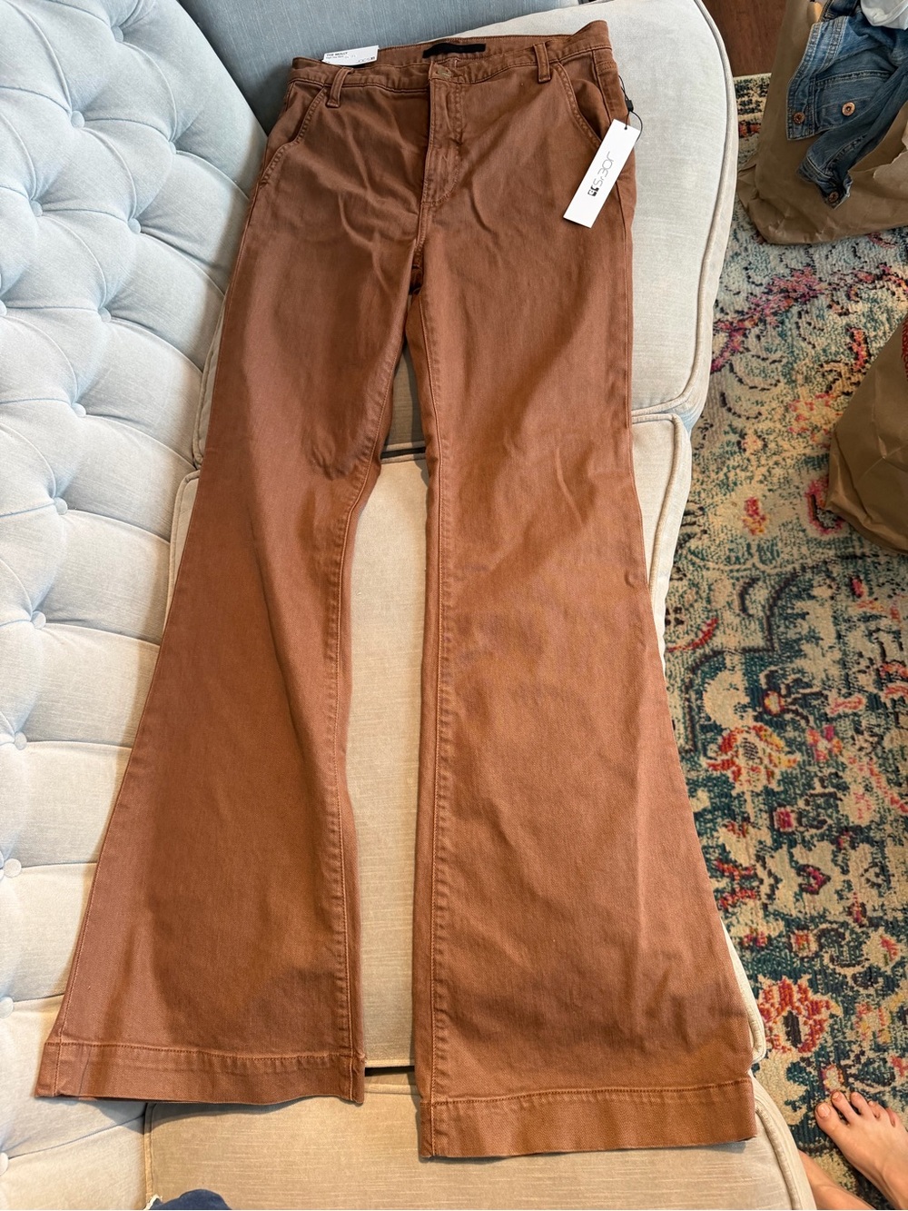 Joe's Jeans Brown Wide-Leg Flare Pants